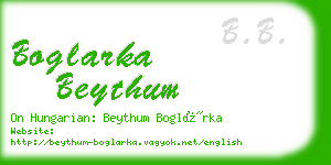 boglarka beythum business card